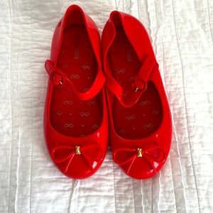 GUC Mini Melissa size 12 red flats with bow
